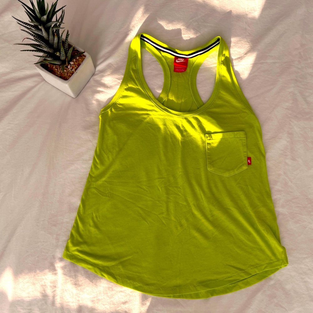 NIKE Yellow Tank Top with Pocket